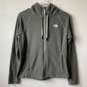 The North Face Full Zip Thin Fleece Hooded Jacket Gray Women’s Sz- S